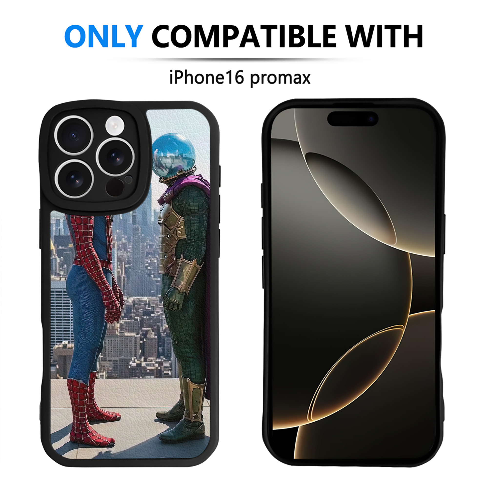 （画像用） Spider Man スパイダーマン 【iPhone 16シリーズ対応】シリコンスマホケース（レザー調） 材質：シリコン